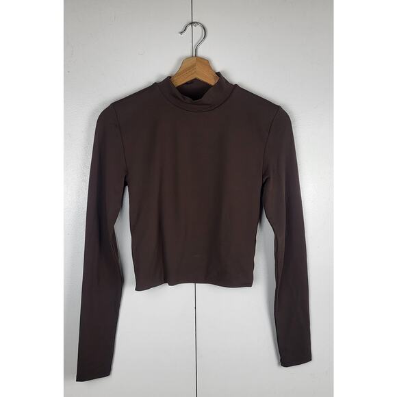 Babaton Signature Contour Mockneck Coffee Bean Long Sleeve Top | Small - Picture 2 of 9